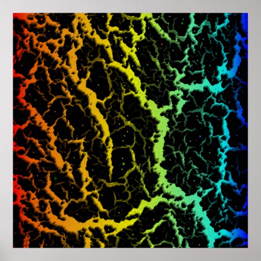 Gekrackeerde ruimteveer - Warmte ROYCB Poster (Voorkant)