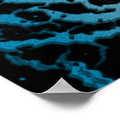 Gekrackeerde ruimteveer - White/Sky Blue Poster (Hoek)
