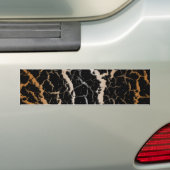 Gekrackeerde ruimteveer - Wit/Bronze Bumpersticker (Op auto)