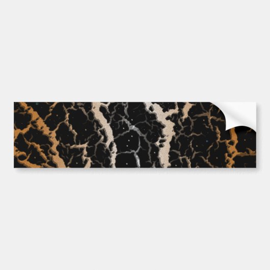 Gekrackeerde ruimteveer - Wit/Bronze Bumpersticker (Voorkant)