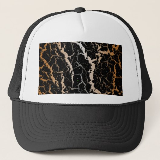 Gekrackeerde ruimteveer - Wit/Bronze Trucker Pet (Voorkant)