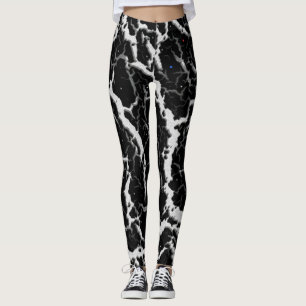 Gekrackeerde ruimteveer - wit leggings