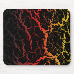 Gekrackeerde ruimteveer - zwart/rood/goud muismat