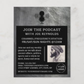 Gekrast Metaaleffect, Podcaster, Podcast Flyer (Voorkant)