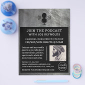 Gekrast Metaaleffect, Podcaster, Podcast Flyer (Enkel)