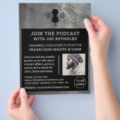 Gekrast Metaaleffect, Podcaster, Podcast Flyer (Hand)