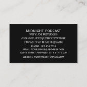 Gekrast Metaaleffect, Podcaster, Podcast Visitekaartje (Achterkant)