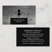 Gekrast Metaaleffect, Podcaster, Podcast Visitekaartje (Voorkant / Achterkant)