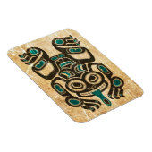 Gekraste Blauwe en Zwarte Haida Spirit Tree Kikker Magneet (Rechterzijde)