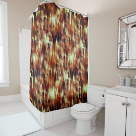  gekraste bruine of koraalkleurige vlekken boven b douchegordijn