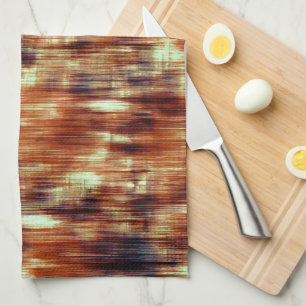  gekraste bruine of koraalkleurige vlekken boven b theedoek