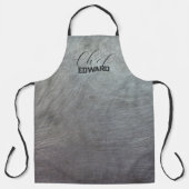 Gekraste metalen chef-kok naam mannelijk schort (Voorkant)