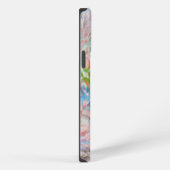Gekraste pixels in gekleurde textuur over witachti iPhone hoesje (Rechterkant)