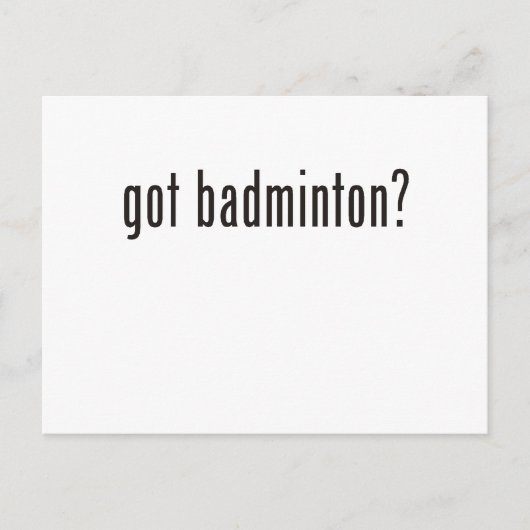 gekregen badminton? briefkaart (Voorkant)