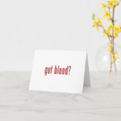 gekregen bloed? witte notakaart kaart (Gele Bloem)