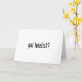 gekregen lutefisk? wit wenskaart kaart (Gele Bloem)