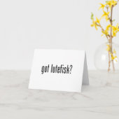 gekregen lutefisk? witte notakaart kaart (Gele Bloem)