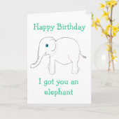 Gekregen u een Wenskaart van de Olifant Kaart (Gele Bloem)