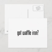Gekregen wafelijzer briefkaart (Voorkant / Achterkant)
