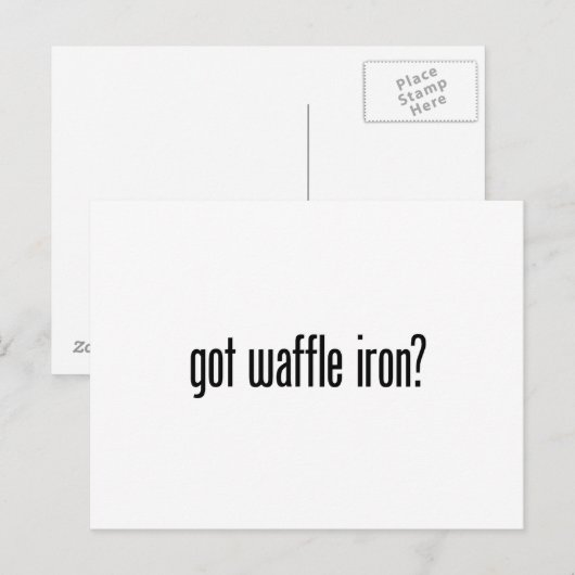 Gekregen wafelijzer briefkaart (Voorkant / Achterkant)