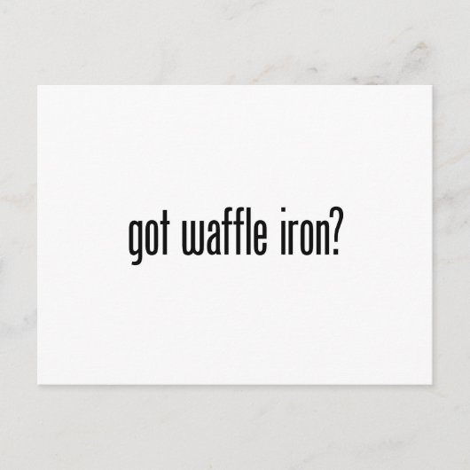 Gekregen wafelijzer briefkaart (Voorkant)