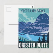 Gekreste Butte rocky bergt colorado Briefkaart (Voorkant / Achterkant)