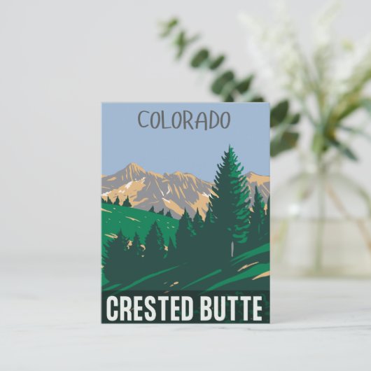 Gekreste Butte rocky bergt colorado Briefkaart (Staand voorkant)