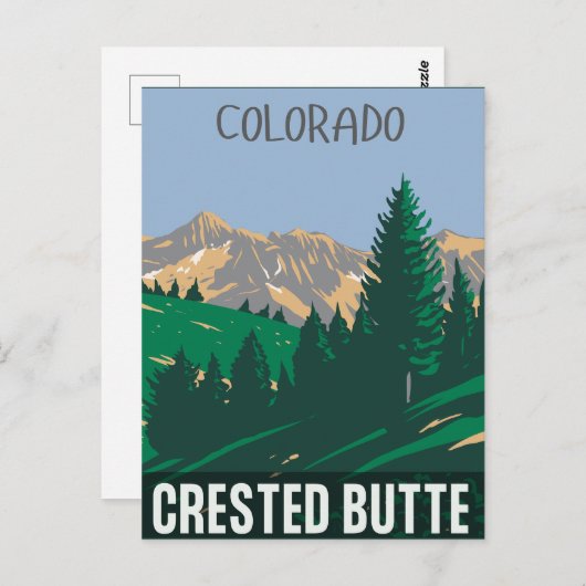 Gekreste Butte rocky bergt colorado Briefkaart (Voorkant / Achterkant)