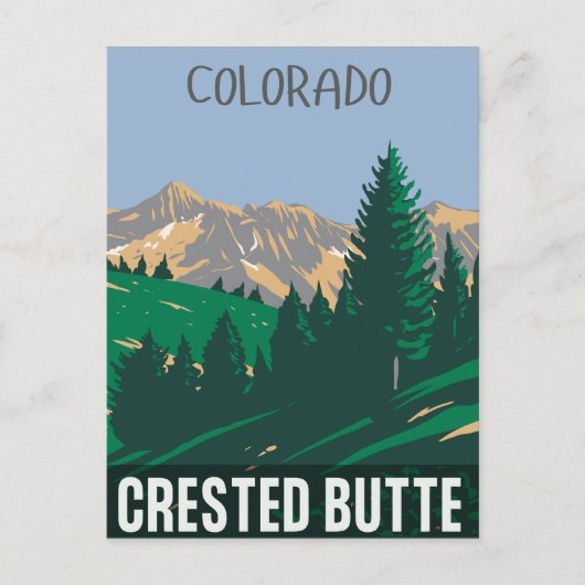 Gekreste Butte rocky bergt colorado Briefkaart (Voorkant)