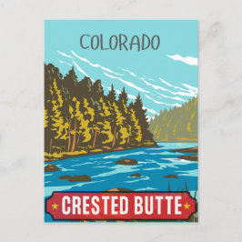 Gekreste Butte rocky bergt colorado Briefkaart
