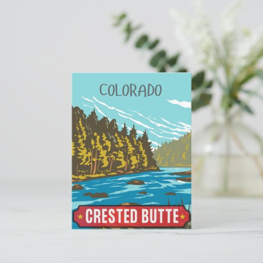Gekreste Butte rocky bergt colorado Briefkaart (Staand voorkant)