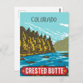 Gekreste Butte rocky bergt colorado Briefkaart (Voorkant / Achterkant)