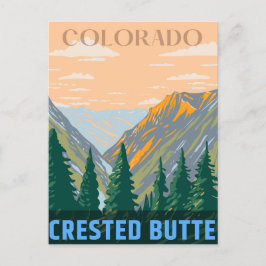 Gekreste Butte rocky bergt colorado Briefkaart