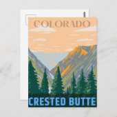 Gekreste Butte rocky bergt colorado Briefkaart (Voorkant / Achterkant)