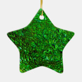 Gekreukeld groen gefuseerd glas keramisch ornament (Achterkant)
