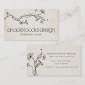 gekreukeld oud papier visitekaartje (Voorkant / Achterkant)