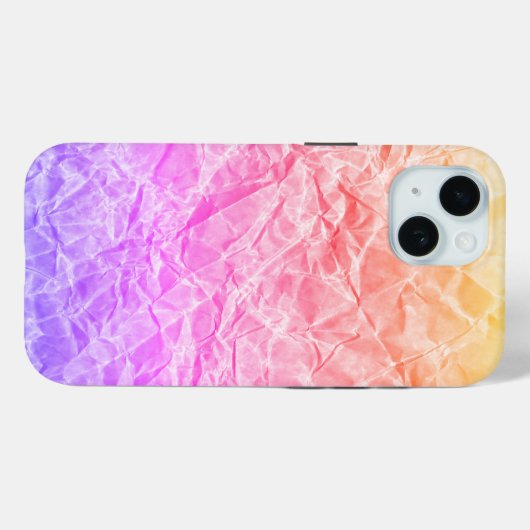 Gekreukeld regenboogpapier Case-Mate iPhone case (Achterkant (horizontaal))