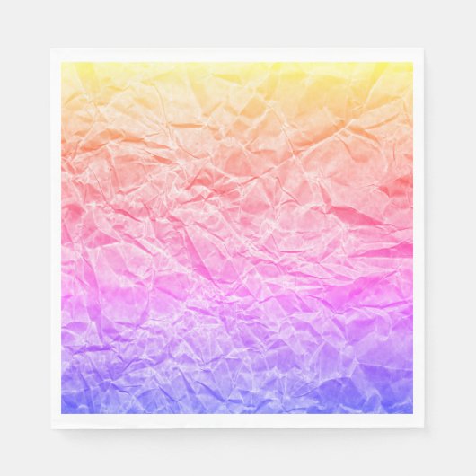 Gekreukeld regenboogpapier servet (Voorkant)