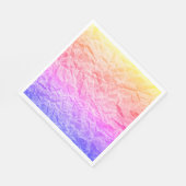Gekreukeld regenboogpapier servet (Hoek)