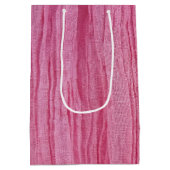 Gekreukelde Roze Crêpe Stof Medium Cadeauzakje (Achterkant)