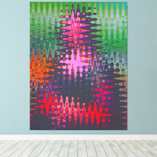 Gekreun Mona Lisa Abstracte Olie Canvas Afdruk (Insitu (Houten vloer))