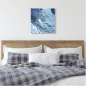 Gekristalliseerde blauwe agaat | Stoffige leisteen Canvas Afdruk (Insitu (Slaapkamer))