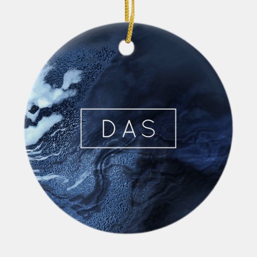 Gekristalliseerde blauwe agaat | Stoffige leisteen Keramisch Ornament (Voorkant)