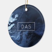 Gekristalliseerde blauwe agaat | Stoffige leisteen Keramisch Ornament (Links)
