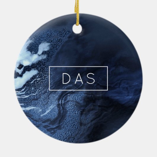 Gekristalliseerde blauwe agaat | Stoffige leisteen Keramisch Ornament (Achterkant)