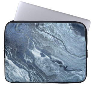 Gekristalliseerde blauwe agaat Stoffige leisteen Laptop Sleeve