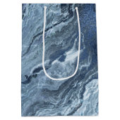 Gekristalliseerde blauwe agaat | Stoffige leisteen Medium Cadeauzakje (Achterkant)