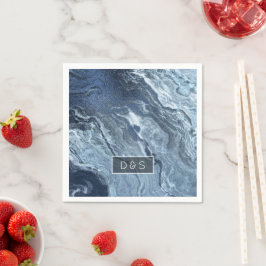 Gekristalliseerde blauwe agaat | Stoffige leisteen Servet