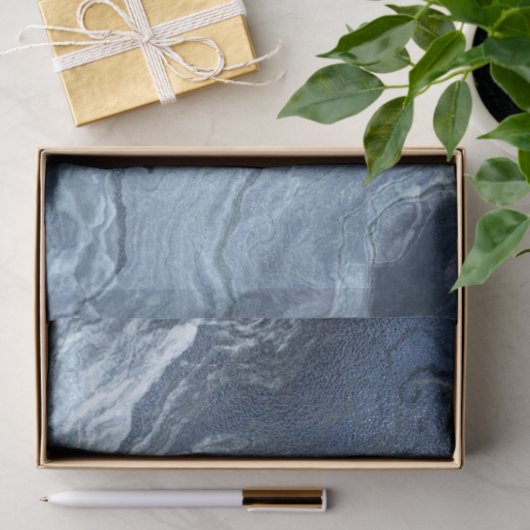 Gekristalliseerde blauwe agaat | Stoffige leisteen Tissuepapier (Geschenk)