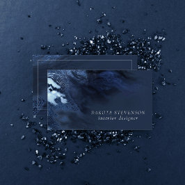 Gekristalliseerde blauwe agaat | Stoffige leisteen Visitekaartje